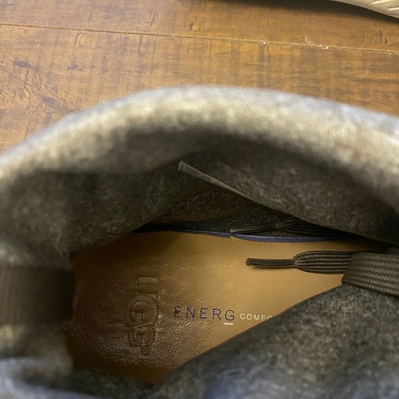 UGG Islay Leather spandex knit Mole high top Sneakers - Picture 10 of 11